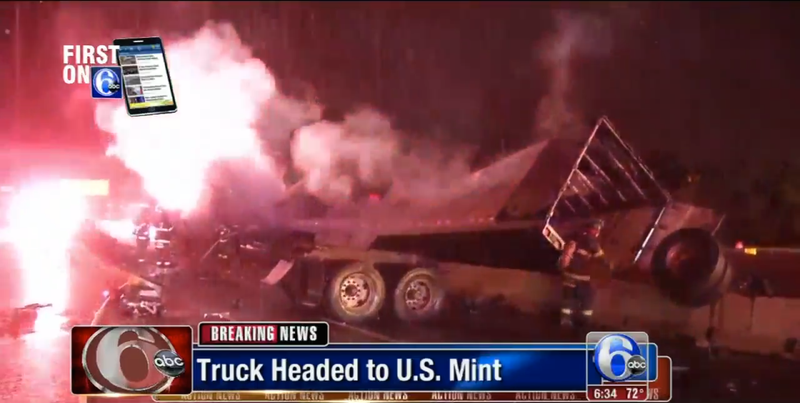 Illustration for article titled U.S. Mint Truck Crash Covers Highway In Pennies